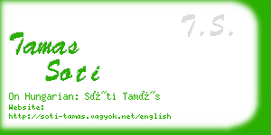tamas soti business card